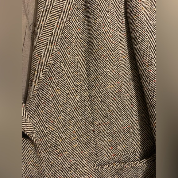 OSCAR DE LA RENTA VTG Wool Blend Tweed Herringbone Two Button Blazer Womens 6 - Picture 6 of 8